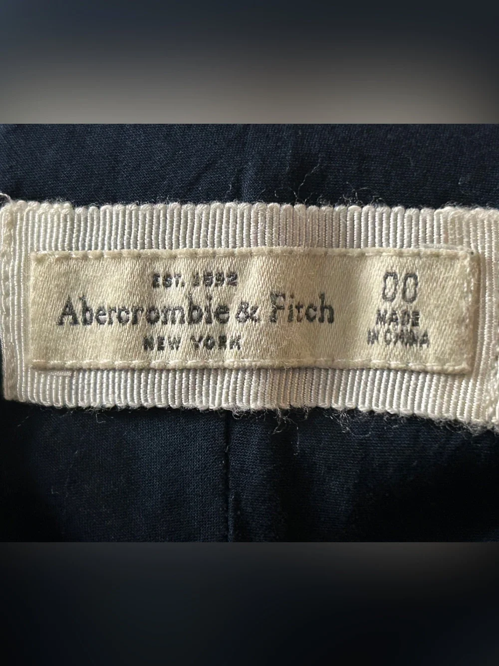 Abercrombie & Fitch Navy Blue and Pink  Striped Sleeveless Dress with Waist Bow